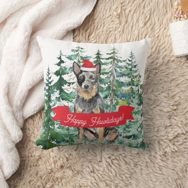 Coussin Joyeux Howlidays Australian Cattle Dog Christmas (Couverture)