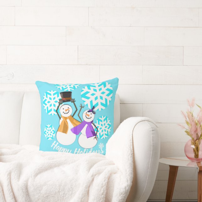 Coussin JOYEUX JOURS FÉRIÉS | Amis d'hiver | (Canapé)