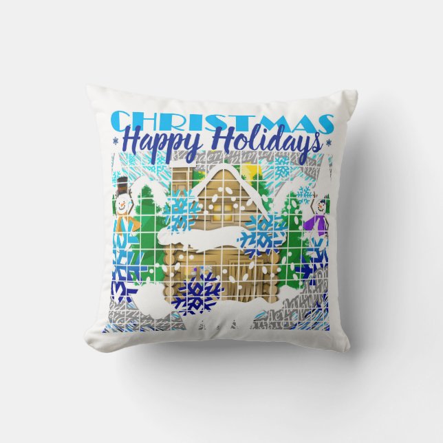 Coussin JOYEUX JOURS FÉRIÉS | Winter Wonderland | Avent | (Recto)