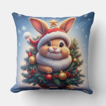 Joyeux lapin à Santa Hat