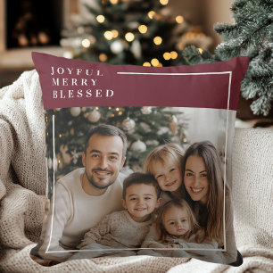 Coussin Joyeux Merveilleux Noël Moderne Bénis