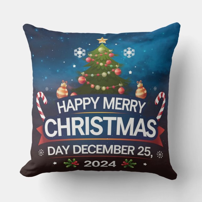 Coussin Joyeux Noël 2024 Design (Recto)