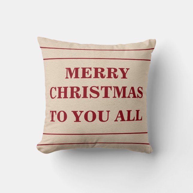Coussin Joyeux Noël à vous tout (Recto)
