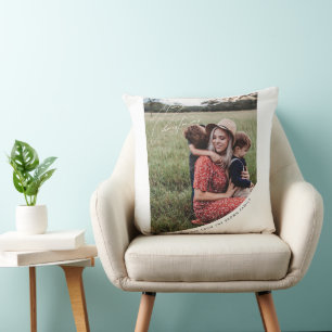 Coussin Joyeux Noël avec famille d'amour Jouer l'oreiller