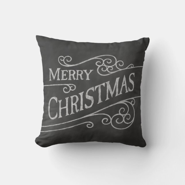 Coussin Joyeux Noël Chalkboard Holiday Cushion (Recto)