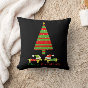 Coussin Joyeux Noël (Chiens de Père Noël)