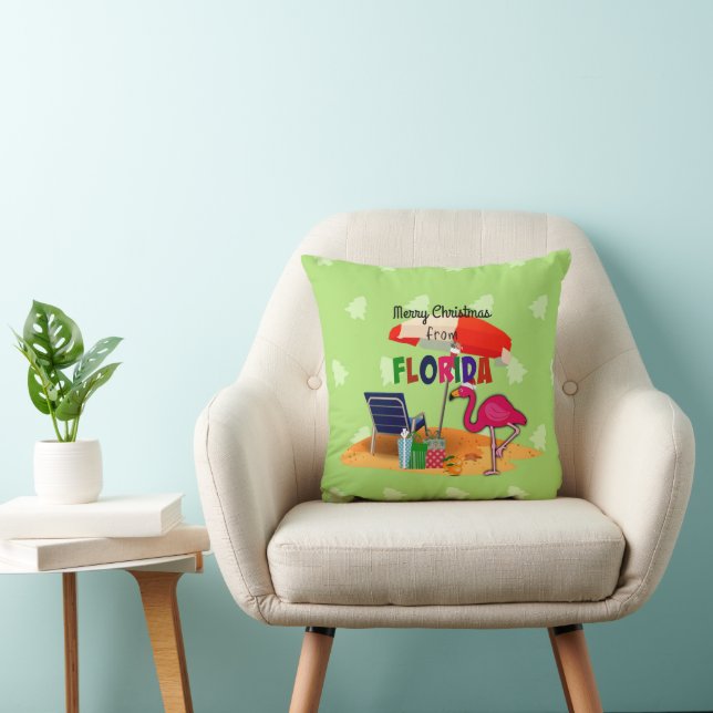 Coussin Joyeux Noël de Floride (Chaise)