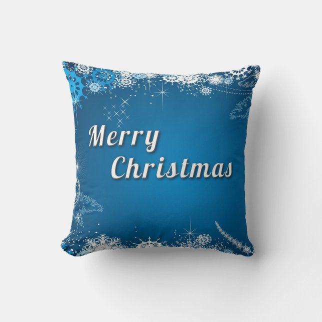 Coussin Joyeux Noël de parties scintillantes décoratives (Recto)