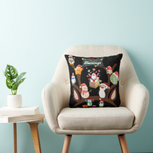 Coussin Joyeux Noël décoratif