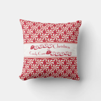 Coussin Joyeux Noël et baisers de canne à sucre  