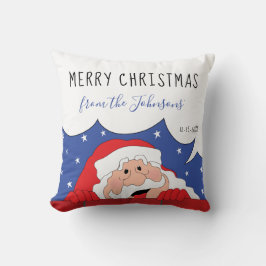 Coussin Joyeux Noël et une bonne année Père Noël dit