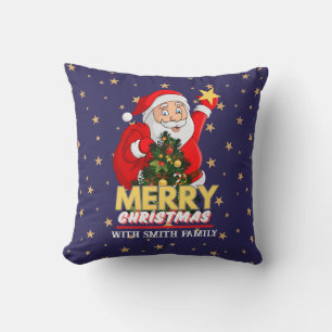 Coussin Joyeux Noël familial père Noël