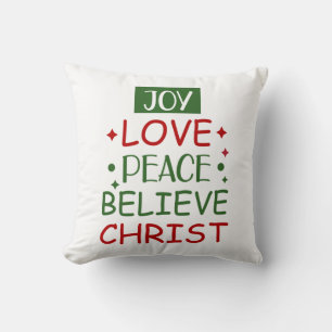 Coussin Joyeux Noël Joyeux Amour Paix Croire
