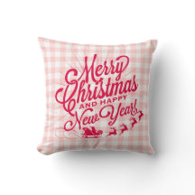 Joyeux Noël Joyeux Nouvel An Pink Check