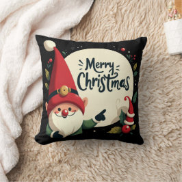 Coussin Joyeux Noël mignonne Elf