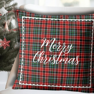 Coussin Joyeux Noël Moderne Lavé Script