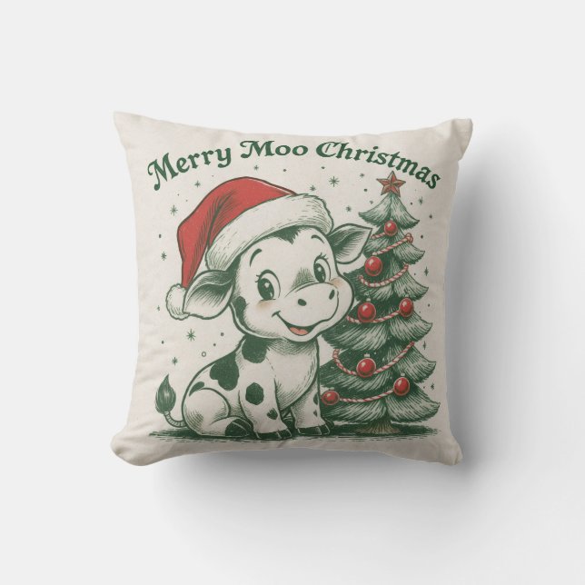 Coussin Joyeux Noël Moo (Recto)
