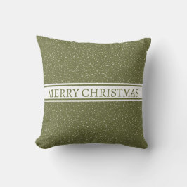 Coussin Joyeux Noël neige Motif sur Green Holiday