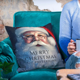 Coussin Joyeux Noël Père Noël Festive Vacances d'hiver