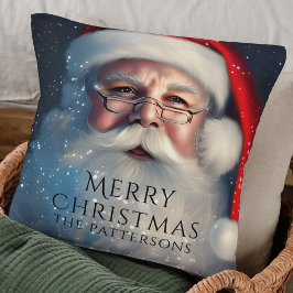 Coussin Joyeux Noël Père Noël Festive Vacances d'hiver