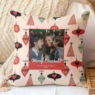 Coussin Joyeux Noël Photo Mid Century Moderne