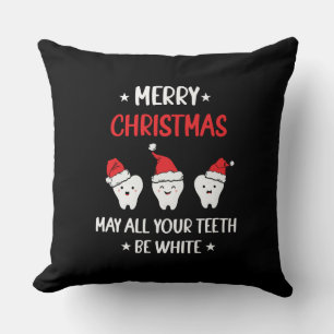 Coussin Joyeux Noël - Puisse Toutes Vos Dents Être Blanche