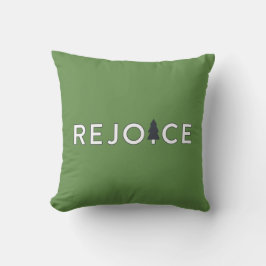 Coussin Joyeux Noël vert et blanc moderne