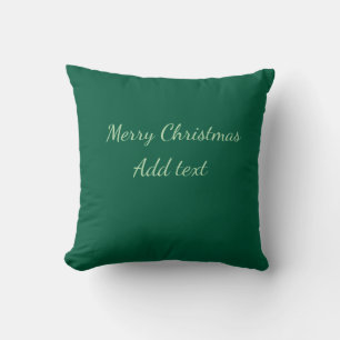 Coussin Joyeux Noël vert plaine solo arrière - plan vacanc