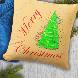 Coussin Joyeux Noël Whimsical Arbre de Noël