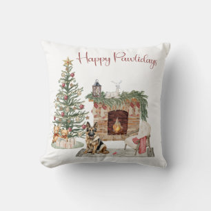 Coussin Joyeux Pawlidays Design de Chien - Berger Allemand