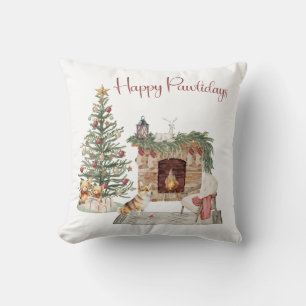 Coussin Joyeux Pawlidays Design de Chien - Corgi