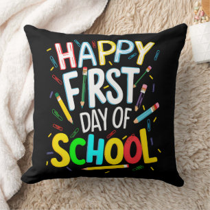 Coussin Joyeux premier jour de rentrée scolaire
