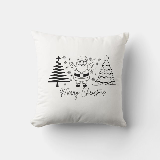 Coussin Joyeux sapin de Noël (Recto)