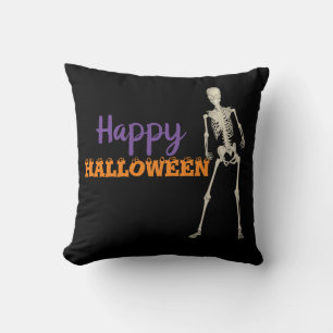 Coussin Joyeux squelette d'Halloween décoratif