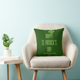 Coussin Joyeux St. patrick jour photo de famille Shamrock