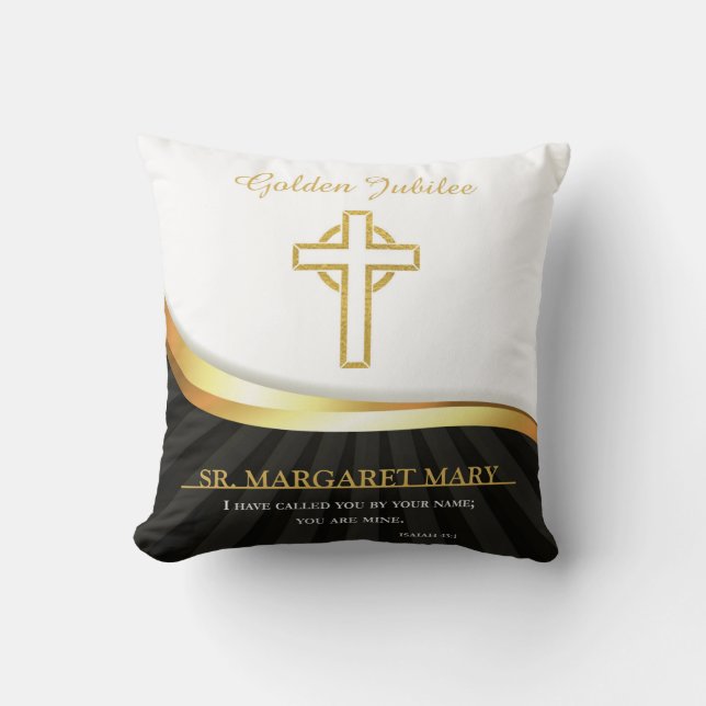 Coussin Jubilé d'or de la vie religieuse, 50 ans (Recto)