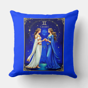 Coussin Jumeaux Gemini sous un ciel étoilé