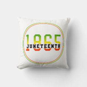 Coussin Juneteenth 1865 Célébration de la liberté noire
