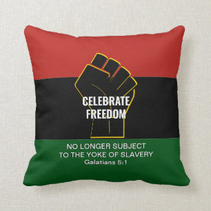 Coussin Juneteeth personnalisé CÉLÉBRE LA LIBERTÉ