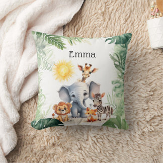 Coussin Jungle mignon bébé animal enfant cadeau d'annivers