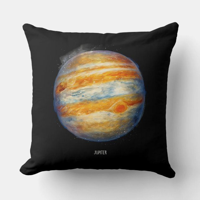 Coussin Jupiter Planet Artwork - Illustration de l'espace  (Recto)