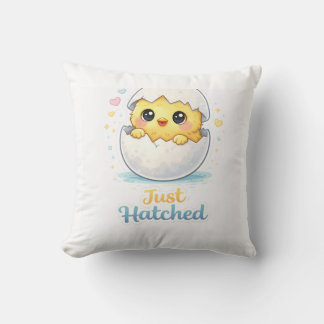 Coussin Just Hatched Cute Baby throw pillow