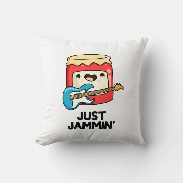 Coussin Juste Jammin Funny Rocker Jam Pun (Recto)
