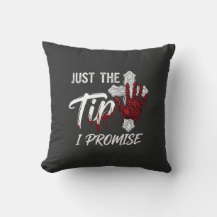 Coussin Juste pour promettre Halloween Main Sanglante Croi