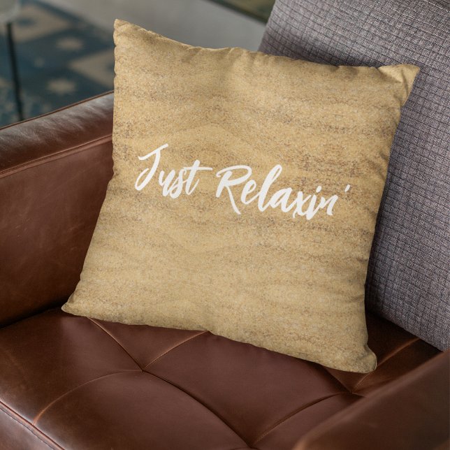 Coussin Juste Relaxer' Oreillère de gazon et de sable (Créateur téléchargé)