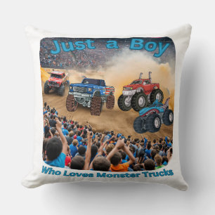 Coussin Juste un garçon qui aime les camionnettes Monster