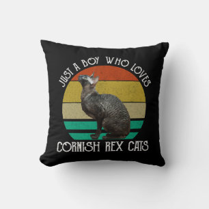 Coussin Juste un garçon qui aime les chats Cornish Rex