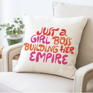 Coussin Juste une fille Boss construire son empire