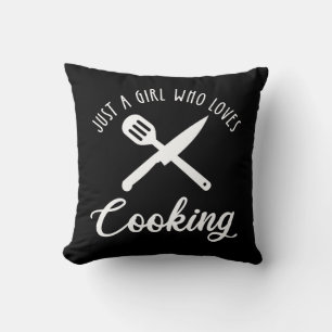 Coussin Juste une fille qui aime la Cuisine