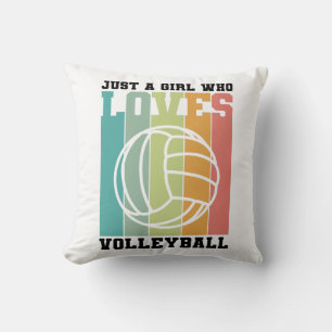 Coussin Juste une fille qui aime le volleyball